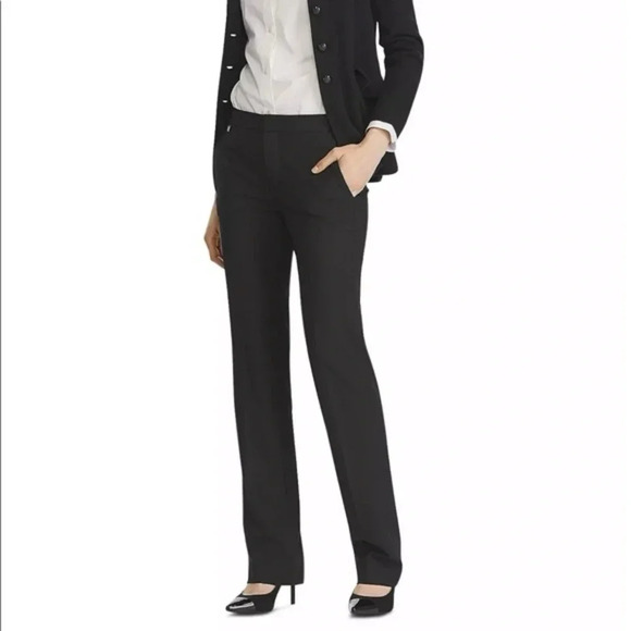 Lauren Ralph Lauren Women Sanderson Straight Pants Black Size‎ 8  Career Office - Picture 2 of 16